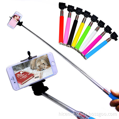 Extendable Handheld Monopod and Bluetooth Remote Control Shutter for iPhone and Samsung